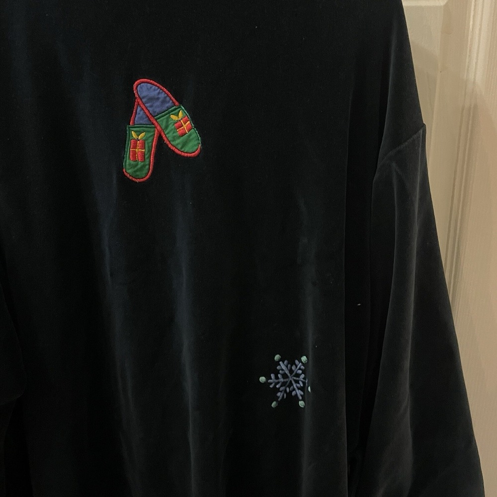 Michael Simon Lite Christmas Robe Women's Size S Snowflake‎ Mittens - Picture 10 of 10